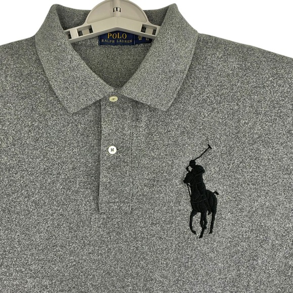 Polo Ralph Lauren Other - Polo Ralph Lauren Men's 2XB Big Pony Gray Polo Shirt Black Logo Big & Tall